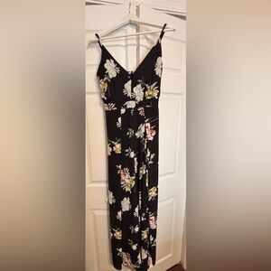 Ally Fashion Black Floral Jumpsuit